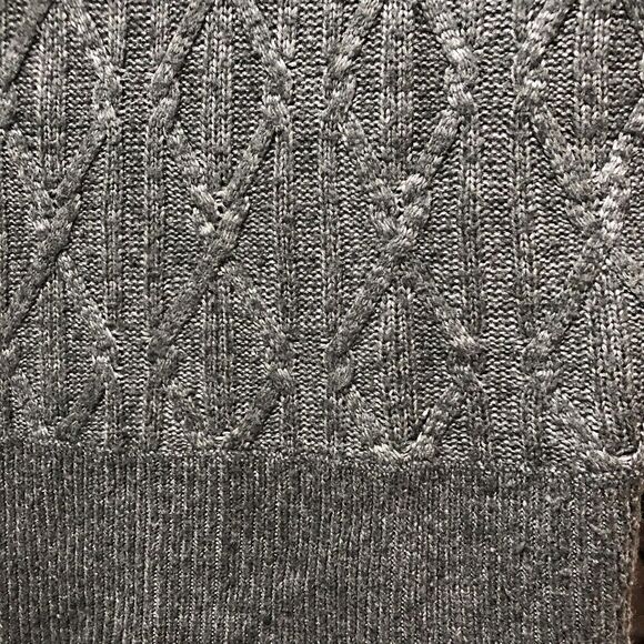 Classiques Entier Sweater Womens Size L Gray‎ Angora Short Sleeves Cable Knit - Picture 7 of 8